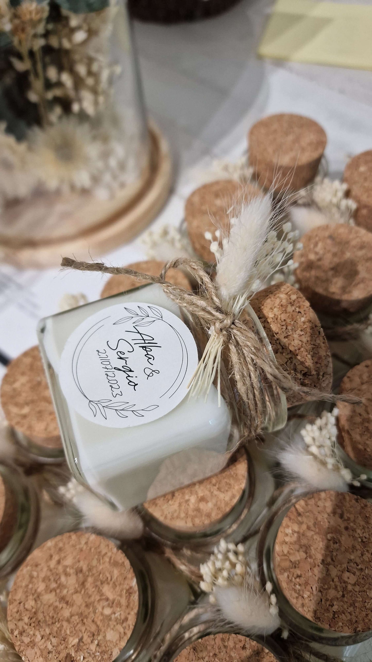 Velas aromáticas en tarro vintage personalizadas