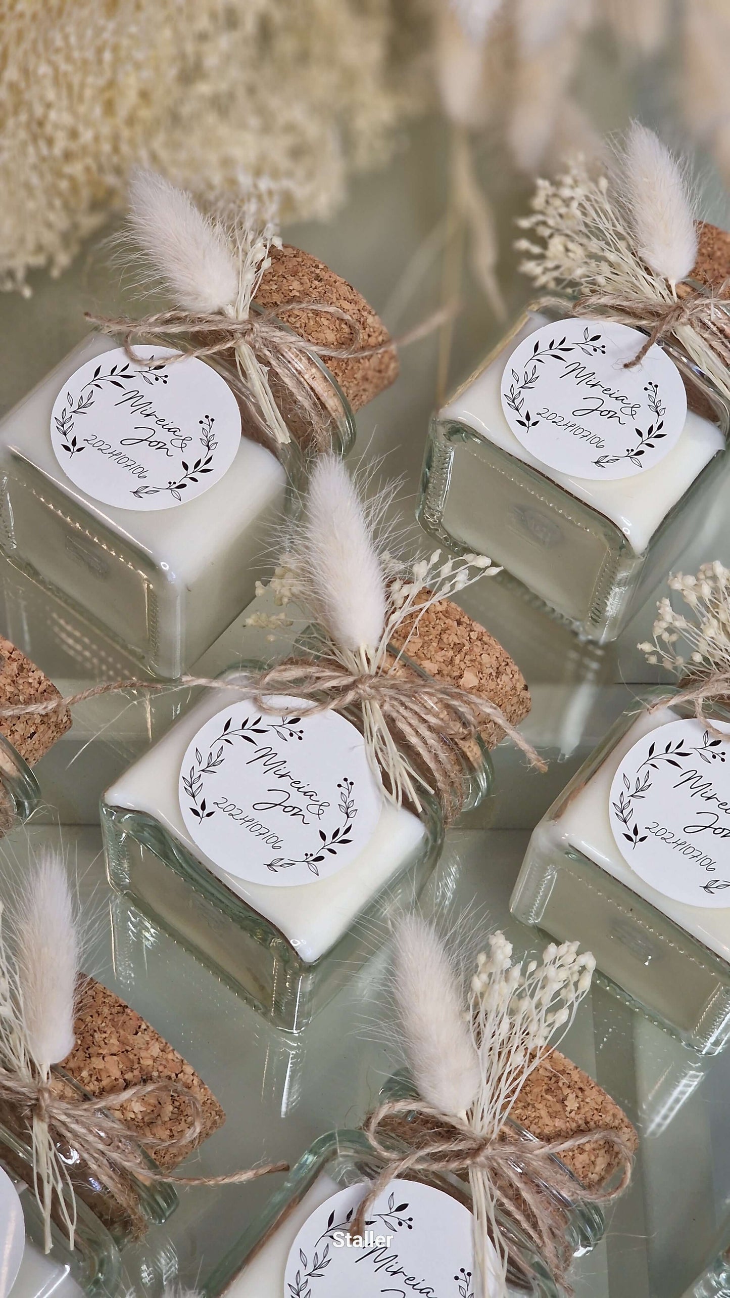 Velas aromáticas en tarro vintage personalizadas