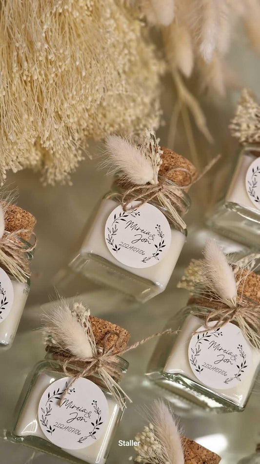 Velas aromáticas en tarro vintage personalizadas