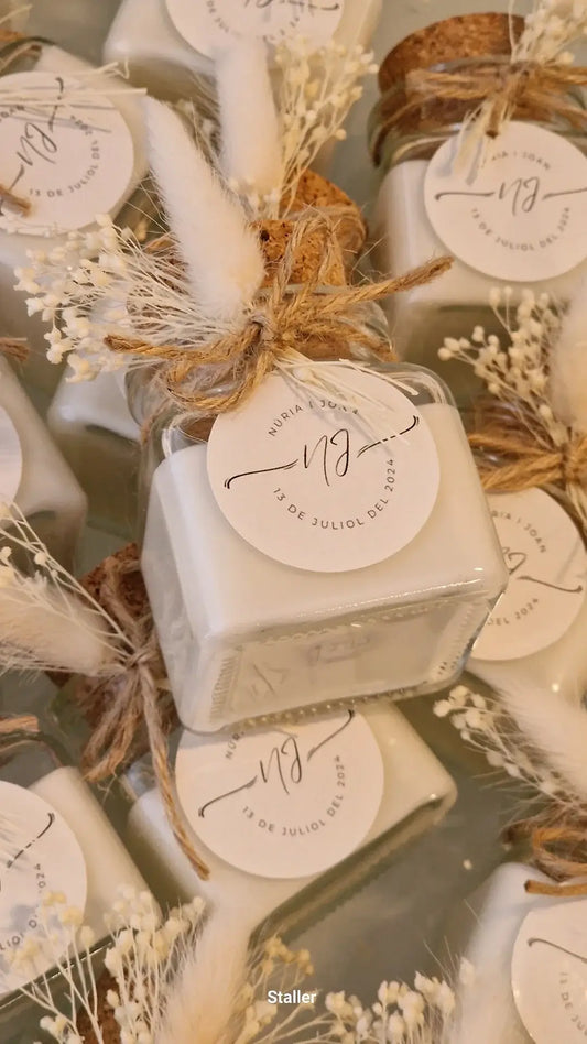 Velas aromáticas en tarro vintage personalizadas